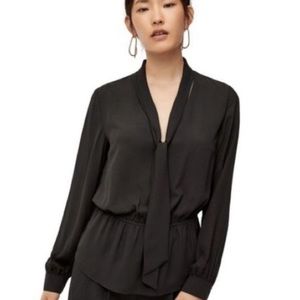 Babaton Blouse with Neck Tie